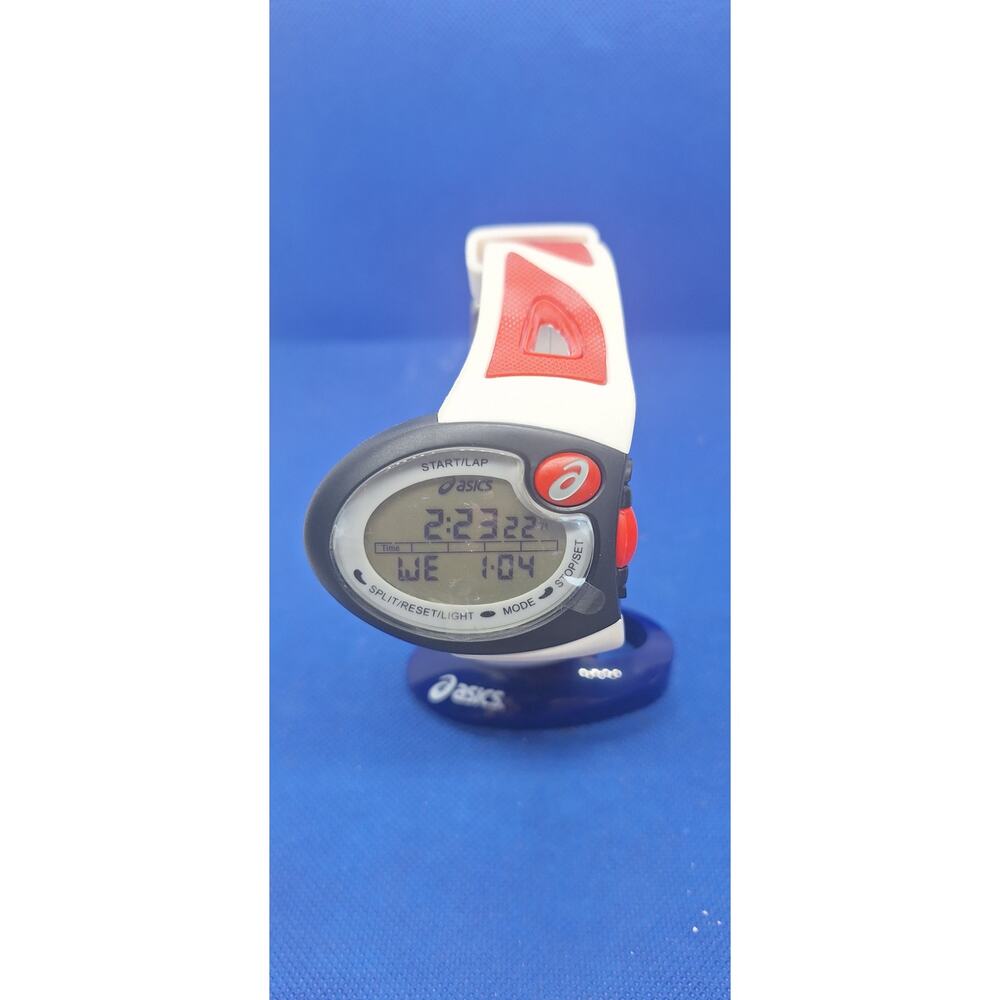 ASICS active running digital watch- QA5349002- quartz digital chronograph- new!